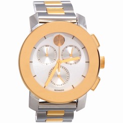 Movado Women's Swiss Chroograph BOLD Two-Tone Bracelet Watch 38mm 3600357