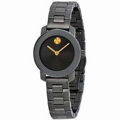 MOVADO WOMEN'S GREY STEEL BRACELET & CASE SWISS QUARTZ ANALOG WATCH 3600326