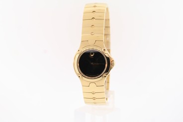 Ladies Movado 0604726 SPORTS EDITION SE Gold-tone Stainless Black Dial Watch
