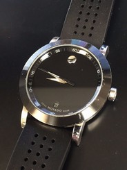 Men Authentic Swiss Made Movado 0606507 Museum Sport 42mm PVD Bezel Watch