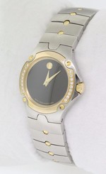 MOVADO SPORTS EDITION 81 G4 1851 LADIES QUARTS WATCH WITH DIAMONDS ON BEZEL(*BV)