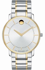 Movado TC 0606689 New Mens Ultra-Thin 40Mm Two-Toned Swiss Quartz Movement Watch