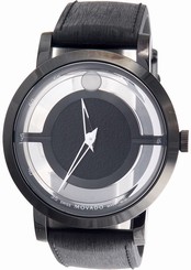 Movado Men's 0606568 Translucent Musuem Black PVD case Black Rubber Dial Watch