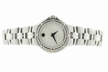 MOVADO 92.A1.827.2 STAINLESS STEEL DIAMOND BEZEL LADIES WRIST WATCH
