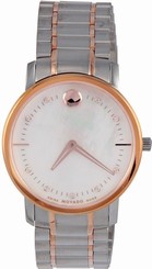 Movado TC Series Ladies Diamond MOP 2Tone Swiss Quartz Watch 0606692