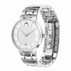 New Movado 0606915 1881 Automatic Analog Quartz Watch, Round 39.5mm Case