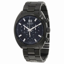 MOVADO DATRON MEN'S 40MM CHRONOGRAPH BLACK STEEL BRACELET QUARTZ WATCH 606535