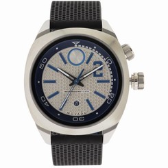 Movado Men's 44mm Black Rubber Stainless Steel Case Mineral Glass Watch 3600264