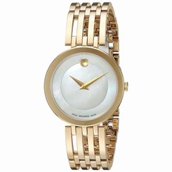 MOVADO WOMEN'S 28MM GOLD-TONE STEEL BRACELET & CASE QUARTZ WATCH 0607054