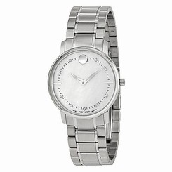 Movado Women's 30mm Silver Steel Bracelet & Case Quartz Watch 0606691