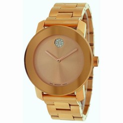 Movado Men's & Women's 36mm Gold Steel Bracelet & Case Quartz Watch 3600086
