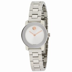 Movado Bold Women's 25mm Silver Steel Bracelet & Case Quartz Watch 3600234