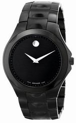 NEW Authentic Movado Men's Swiss Black Ion Stainless Steel Luno Watch