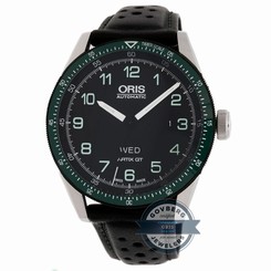 Oris Calobra LE 735 7706 4494 Auto 44mm Steel Mens Strap Watch Day Date