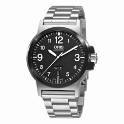 Oris Men's 73576414364MB BC3 Sportsman Day Date Stainless Steel Bracelet Watch