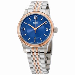 Oris Blue Dial Two Tone Stainless Steel Men's Watch 73375944335MB