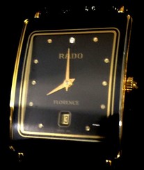 Men's Midsize Watch 24mm RADO FLORENCE Quartz Date 1P Black Dial 160.3605.2N