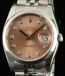 Rolex New Datejust 36mm 116200 Steel Jubilee Diamonds 2016 Box/Papers #RL262