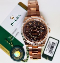 Rolex BRAND NEW Sky-Dweller 18k Everose Gold Chocolate Dial Box/Papers 326935