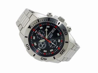 Seiko SNDD95P1 Chronograph Black Dial Stainless Steel Mens Watch. 4954628159946