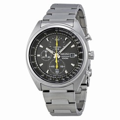 Seiko Men's SNDF85 Chronograph Quartz Grey Dial Stainless Steel Watch