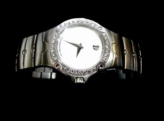 Ladies AUTHENTIC MOVADO 84 G4 1851 DIAMOND SPORTS EDITION MOP DIAL SS Watch