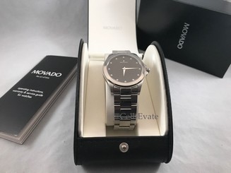 MOVADO 84 E7 1891 Diamond Classic Steel Resistant Sapphire Crystal WATCH SWISS