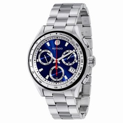 MOVADO 2600134 CHRONO 800 BLUE SUNBURST DIAL STAINLESS STEEL SWISS MOVEMENT!