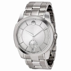 MOVADO LX 0606627 MANS STAINLESS STEEL SILVER DIAL WATCH $1395.00 RETAIL