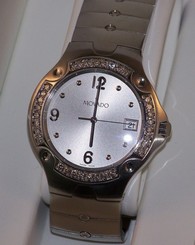 New Men's Movado SE s e silver 0604480 1.0ct.apx.custom set real Diamond watch