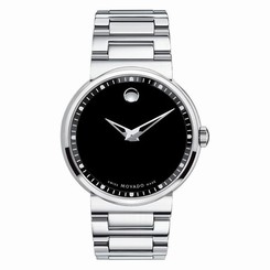 Movado Dura Black Dial Stainless Steel Bracelet Men's watch 0606433 606433 775924796512