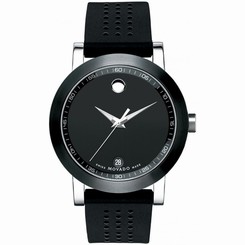 Movado Men's Museum 0606507 Black Rubber Swiss Quartz Watch