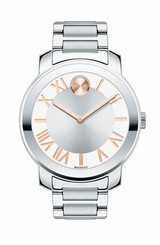 NWT Movado Bold Rose Gold & Silver (Model 3600196)