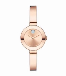 MOVADO BOLD Rose Gold 5 Gemstones Stainless Steel Women's Watch - 25mm