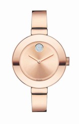 MOVADO BOLD Rose Gold 9 Gemstones Stainless Steel Women's Watch - 34mm
