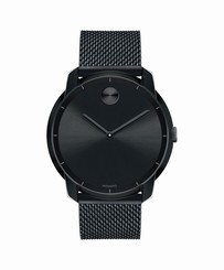 MOVADO BOLD Large Black Stainless Steel Unisex Watch - 44mm