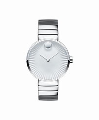 Movado Edge 3680012 Sandblasted Silver Aluminum Dial Steel Bracelet Womens Watch