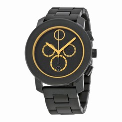 Movado Bold Chronograph Black Dial Black TR90 Mens Watch 3600275