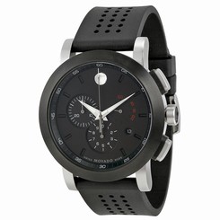 Movado Museum Black PVD Steel Chronograph Mens Watch 0606545 722631418473