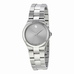 Movado Stainless Steel Grey Dial Ladies Watch 0606559