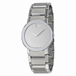 Movado Sapphire Silver Mirror Mens Watch 0606093