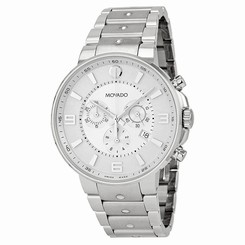 Movado SE Pilot Silver Dial Chronograph Stainless Steel Mens Watch 0606760