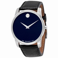 Movado Museum Blue Dial Leather Mens Watch 0607013