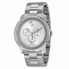 Movado Bold Silver Dial Stainless Steel Case and Band Mens Quartz Watch 3600276