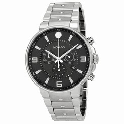 Movado SE Pilot Black Dial Stainless Steel Chronograph Mens Watch 0606759 885997092470