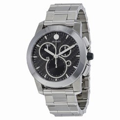 Movado Vizio Black Carbon Fiber Stainless Steel Mens Watch 0606551 885997026284