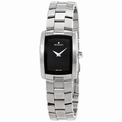 Movado Eliro Black Dial Ladies Watch 0605378 775924325088