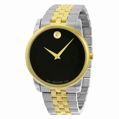 Movado Museum Black Dial Two-tone Mens Watch 0606899