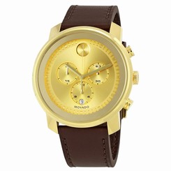 Movado Bold Gold-Tone Chronograph Mens Watch 3600409