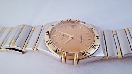 Omega Quartz Constellation 18k Gold Stainless Steel Men's Watch